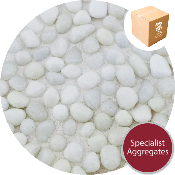 Glass Pea Gravel - Opaque White